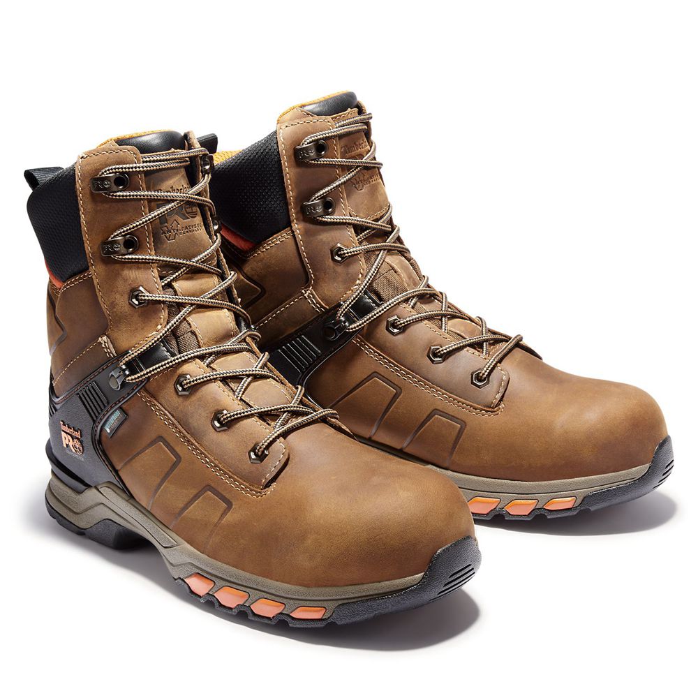 Bocanci De Muncă Timberland Barbati Maro/Negrii - Pro® Hypercharge 8\" Comp Toe - Romania - TUSZGW283